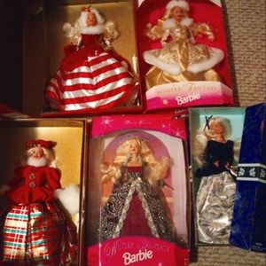 4 Winter/Holiday Barbies